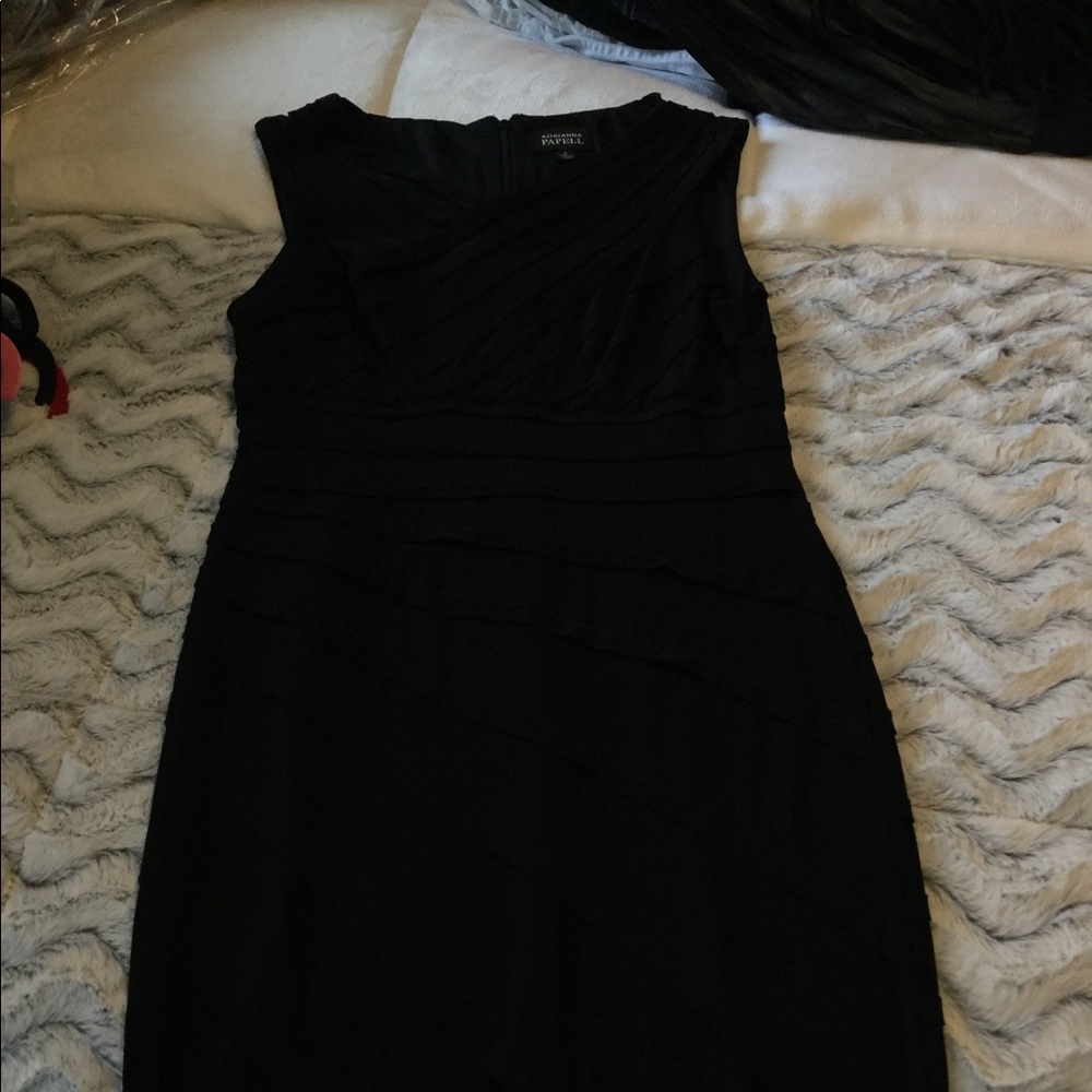 Armani ribbed black dress